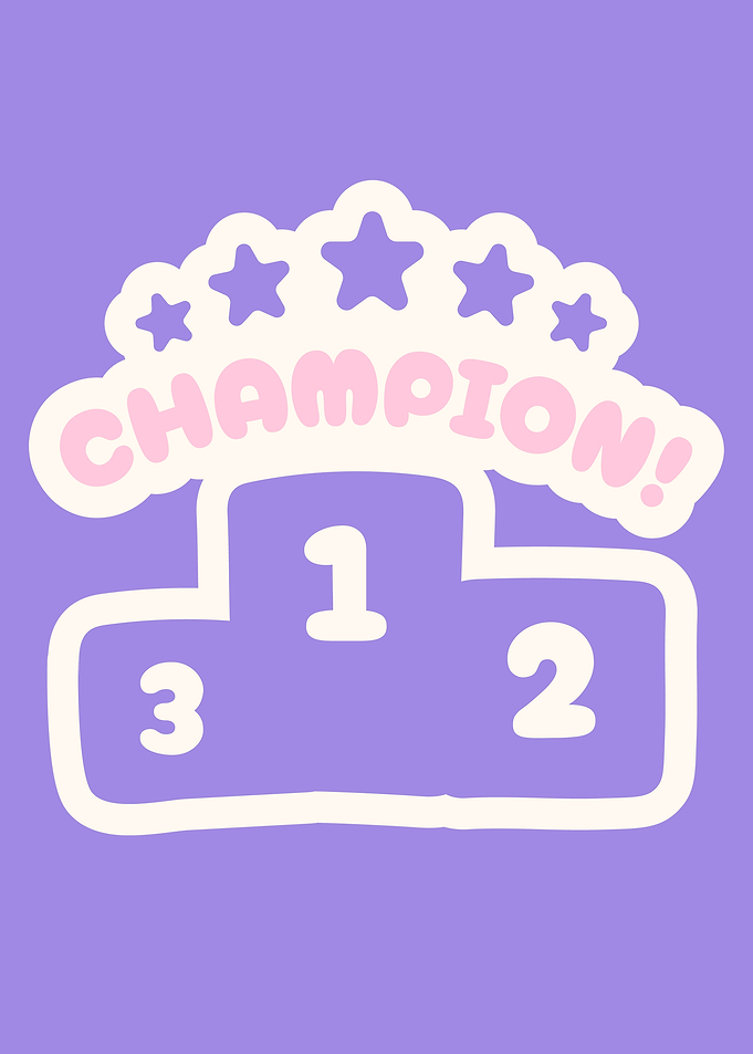 Champion Podium with Stars