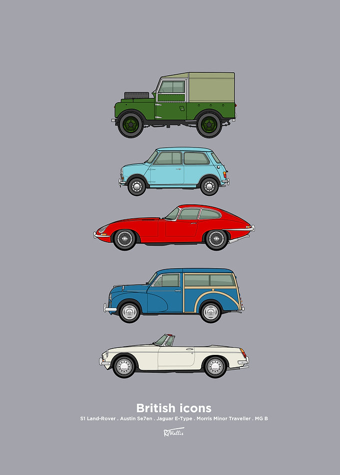 British Classic Car Icons