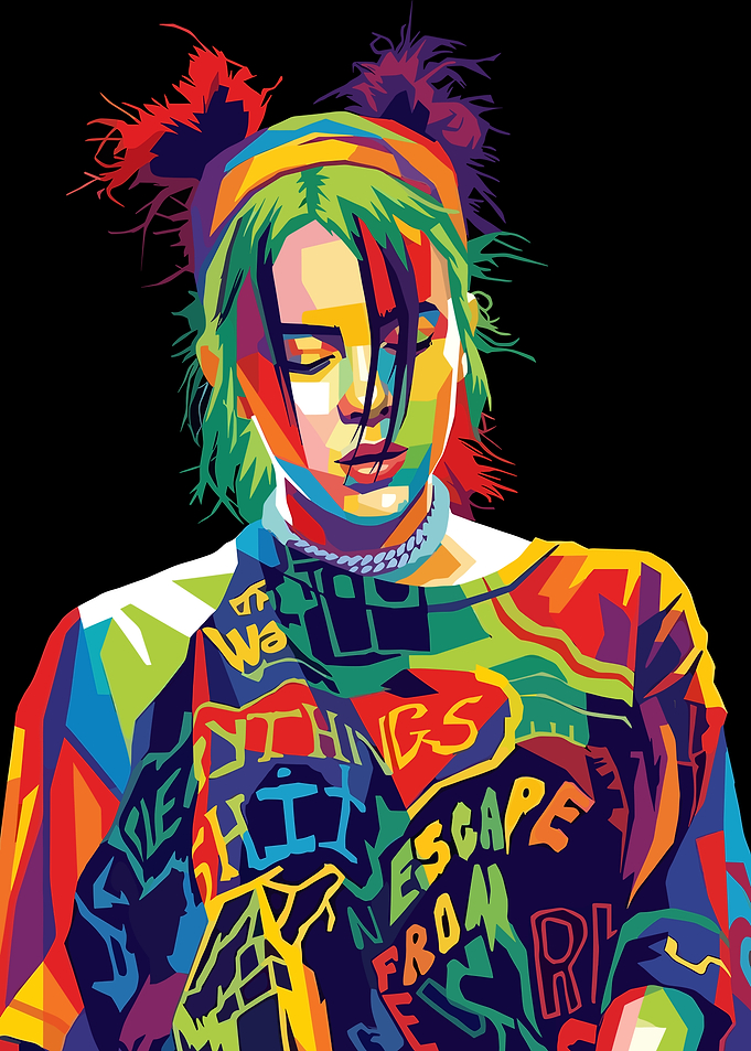 Billie Eilish Pop Art Portrait