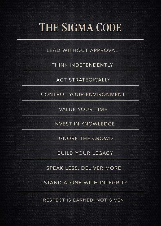 The Sigma Code Motivational Poster