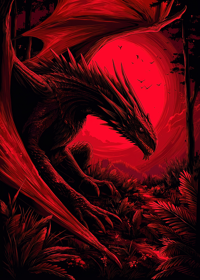 Red Dragon in a Dark Forest