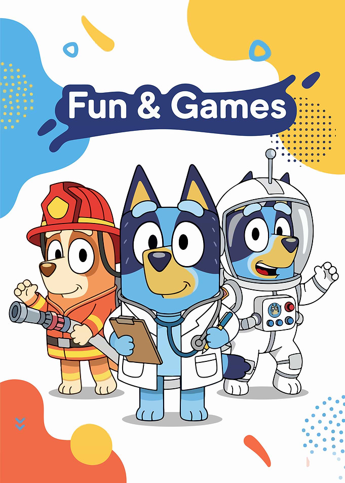 Bluey characters in costumes