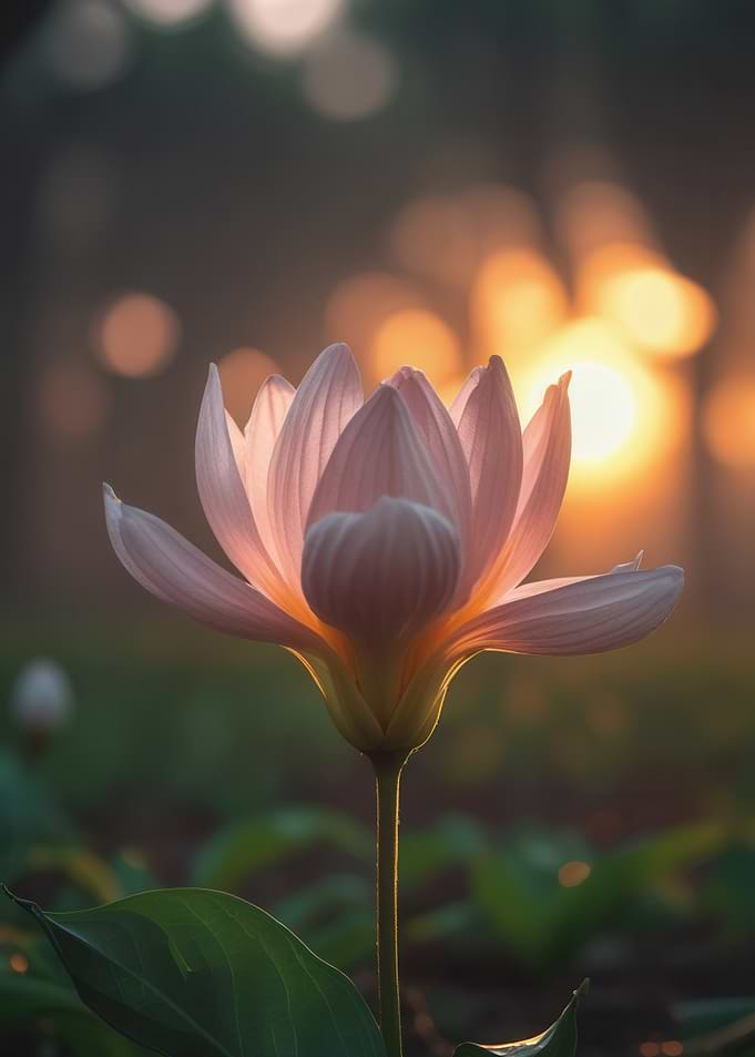 Lotus Flower at Sunrise