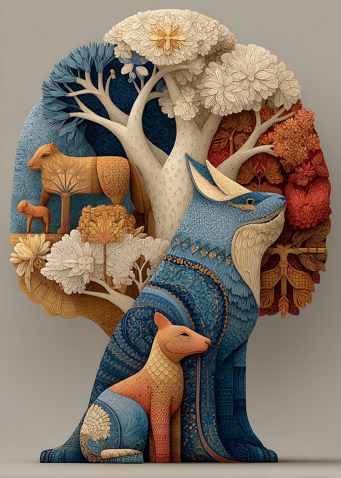 Mythical Creatures and Tree of Life