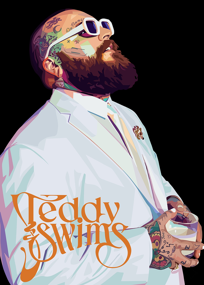Teddy Swims Portrait Colorful