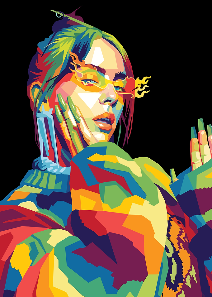 Billie Eilish Pop Art Portrait