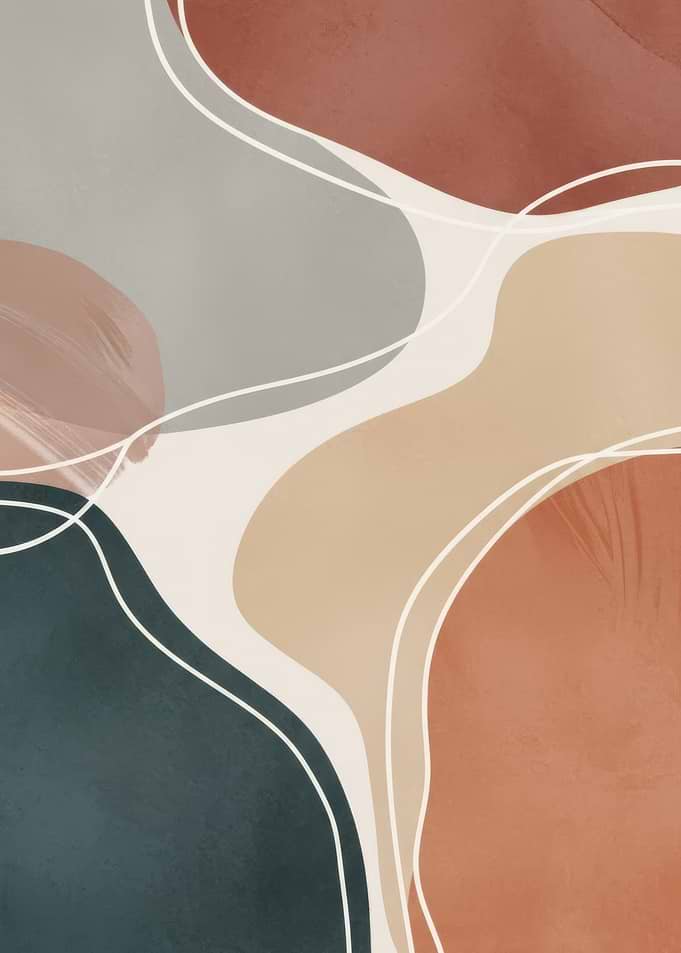 Abstract Mid-Century Modern Art