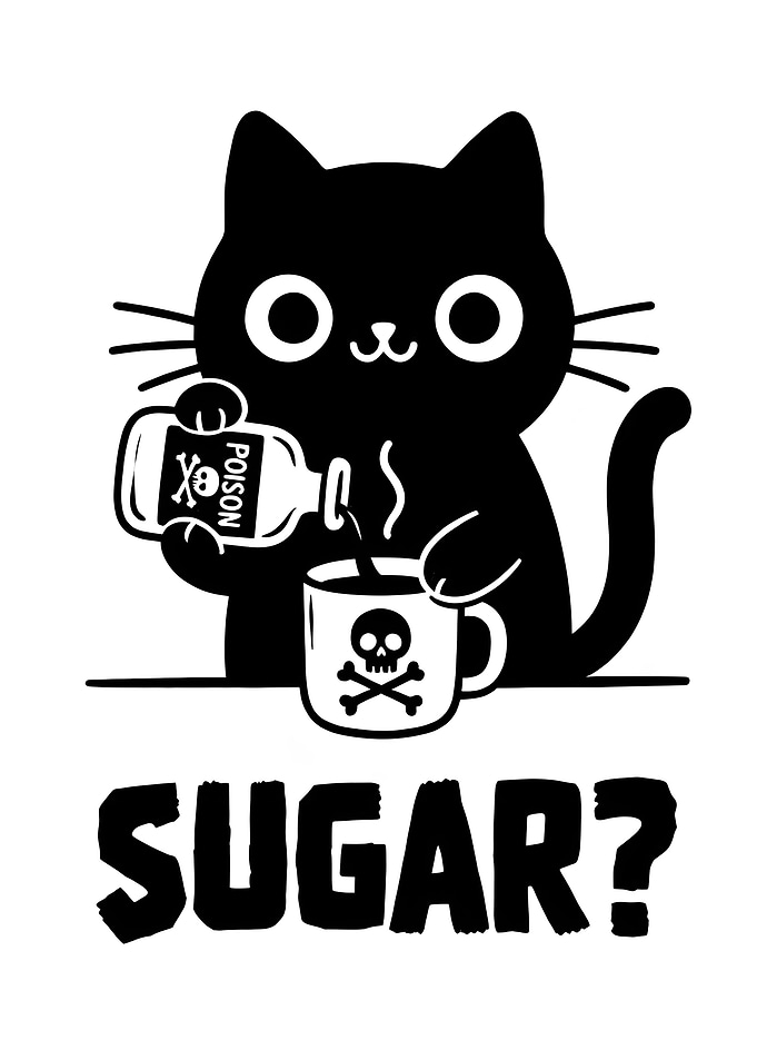 Black Cat Pouring Poison