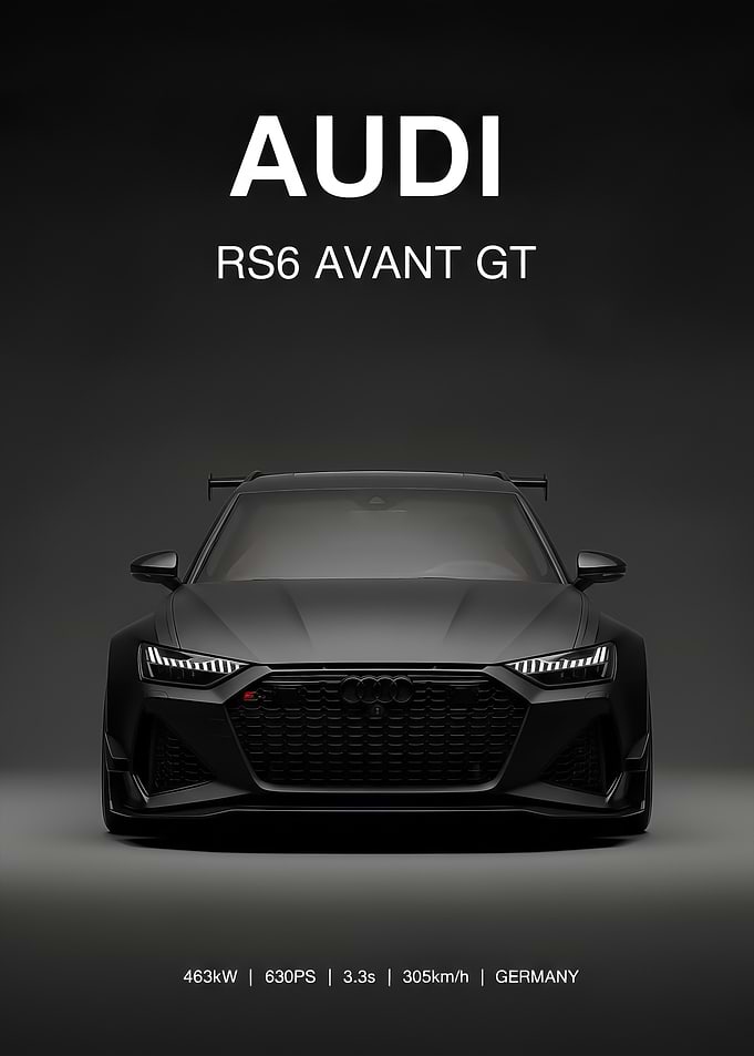 black Audi RS6 Avant GT