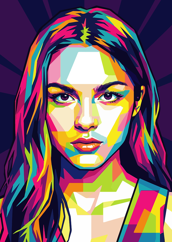Colorful Portrait of Olivia Rodrigo