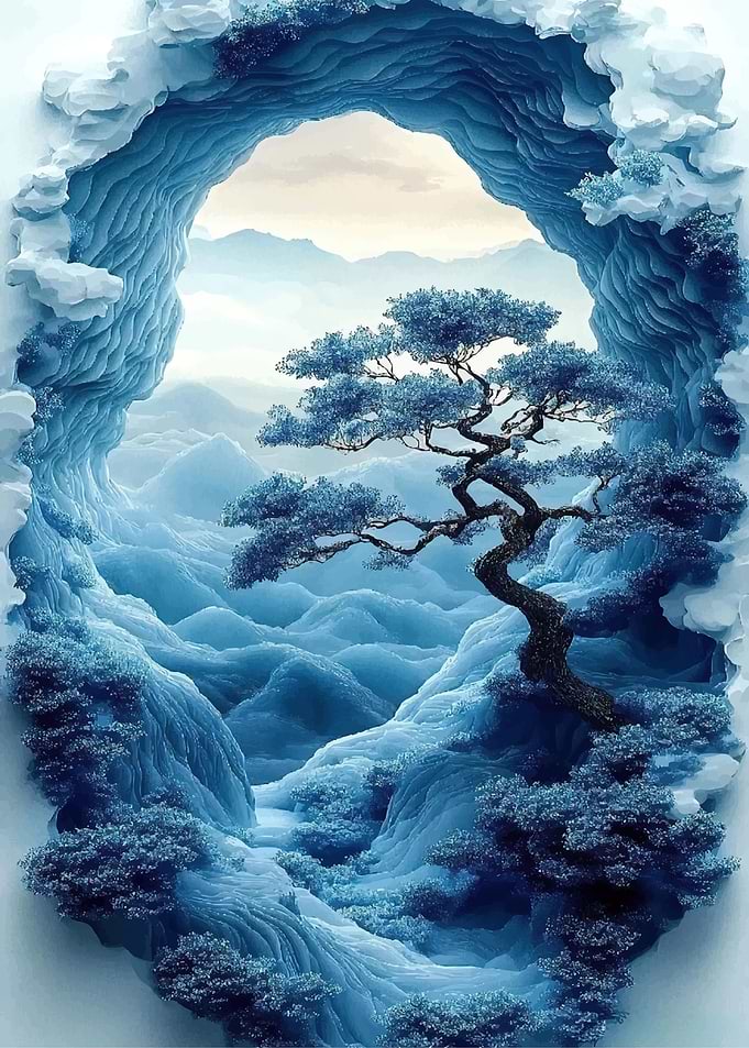 Enchanted Ice Cave Landscape