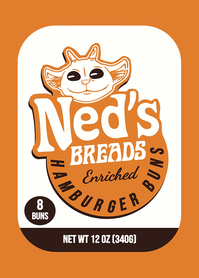 Ned's Breads Hamburger Buns Packaging Twenty One Pilot