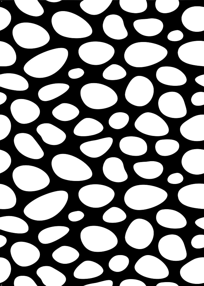 Abstract Black and White Organic Pattern