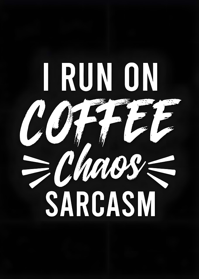 I Run On Coffee Chaos Sarcasm
