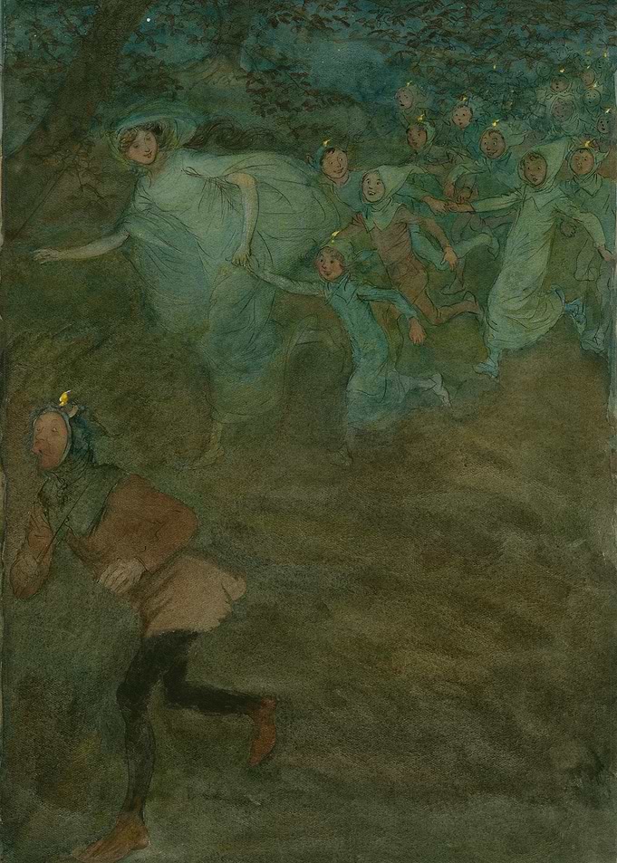 Fairy Chase in a Forest