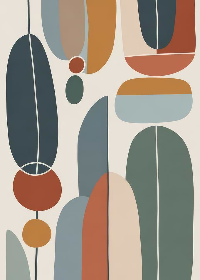 Abstract Mid-Century Modern Shapes