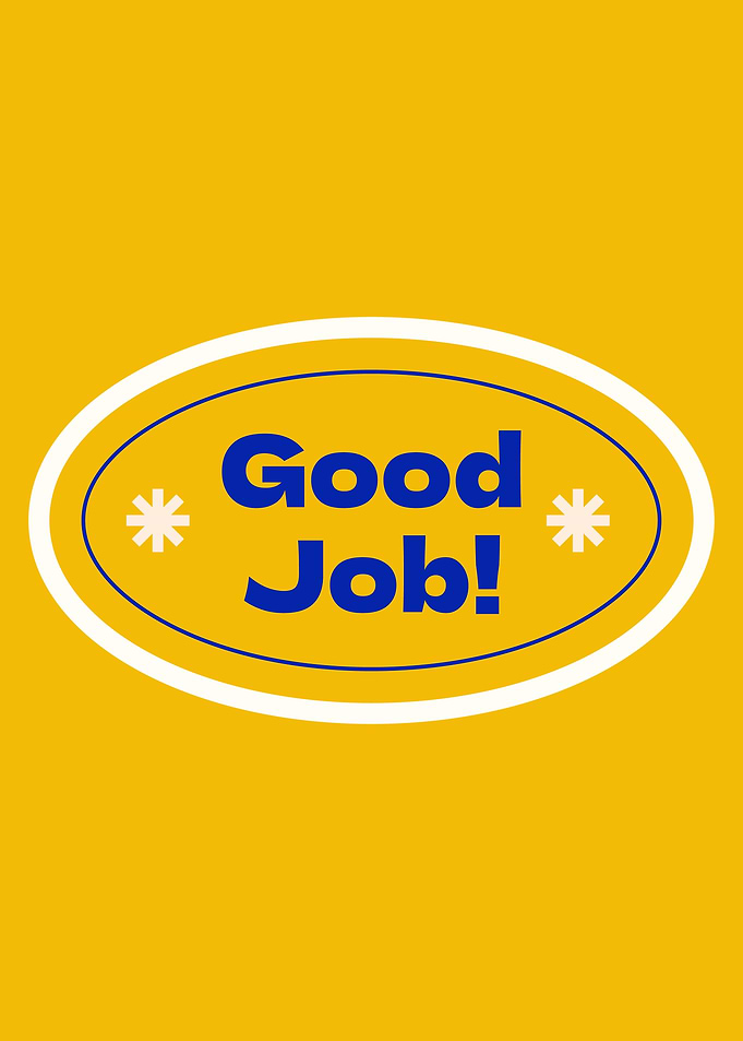 Good Job! Oval Badge