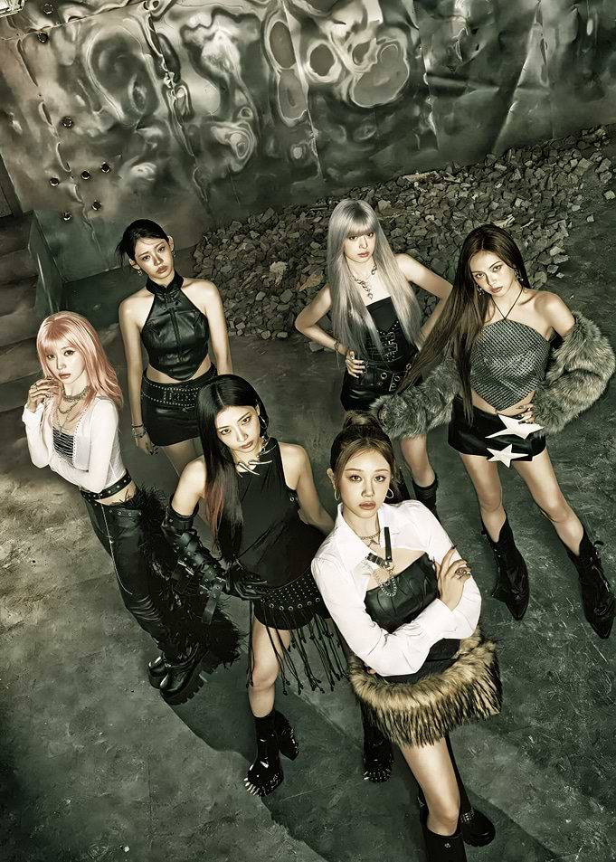 Six K-Pop Idols Posing in Dark Fashion