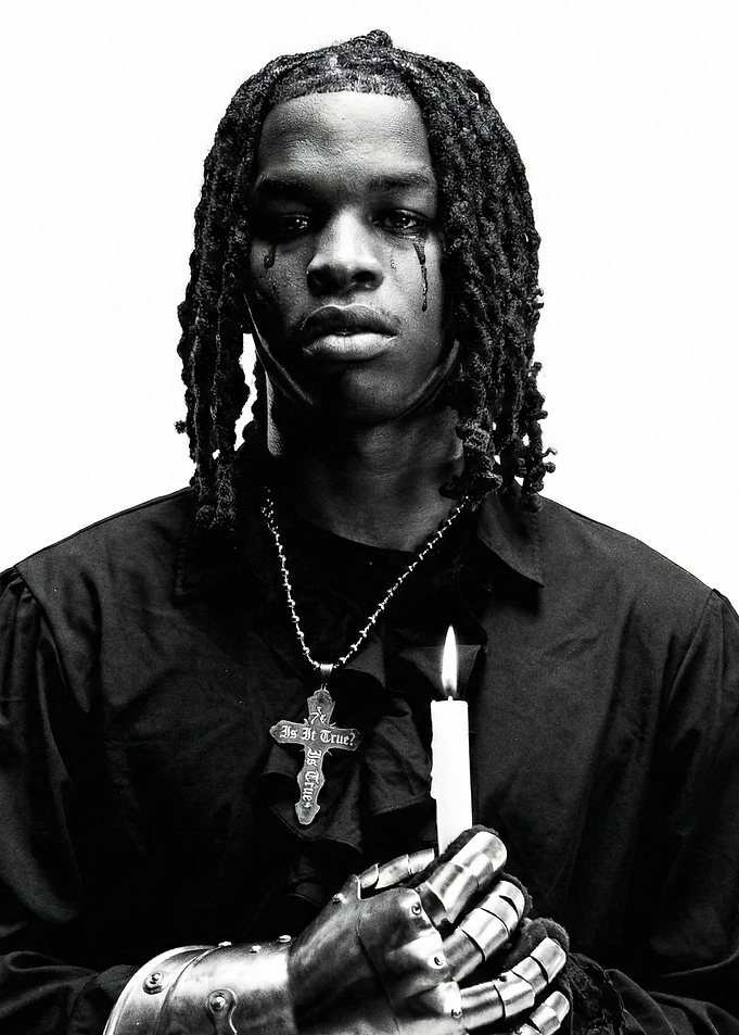 Zukenee in Black with Candle and Cross