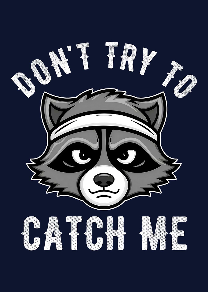 Don't Try To Catch Me Raccoon Runner Running Lover Funny Raccoon Humor