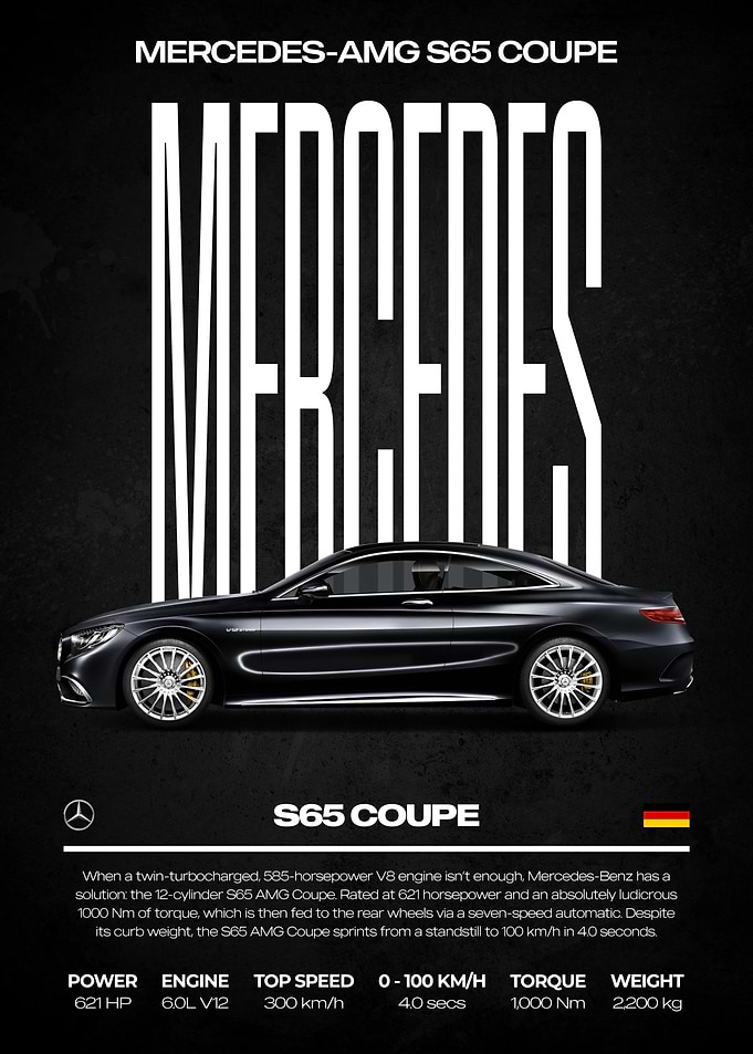 Mercedes-AMG S65 Coupe Poster