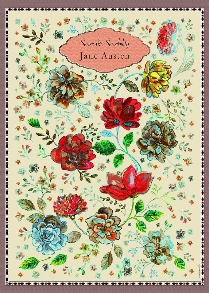Sense and Sensibility Jane Austen Floral Art