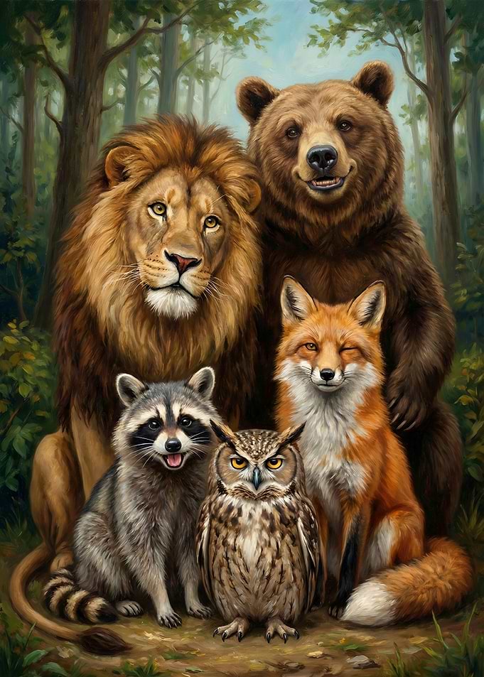 Forest Animals Gathering