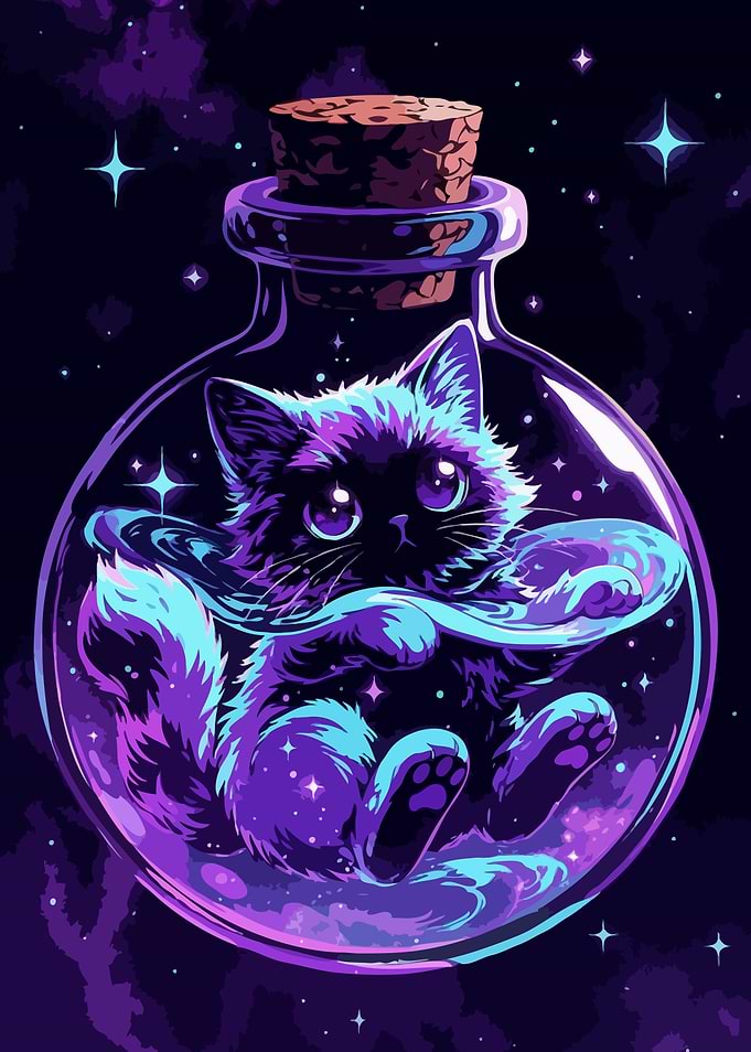 Cosmic Cat in a Bottle