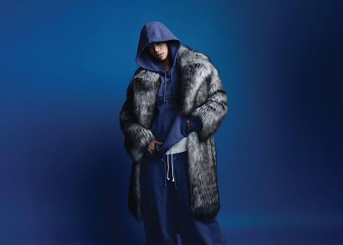 allday project in Fur Coat and Hoodie