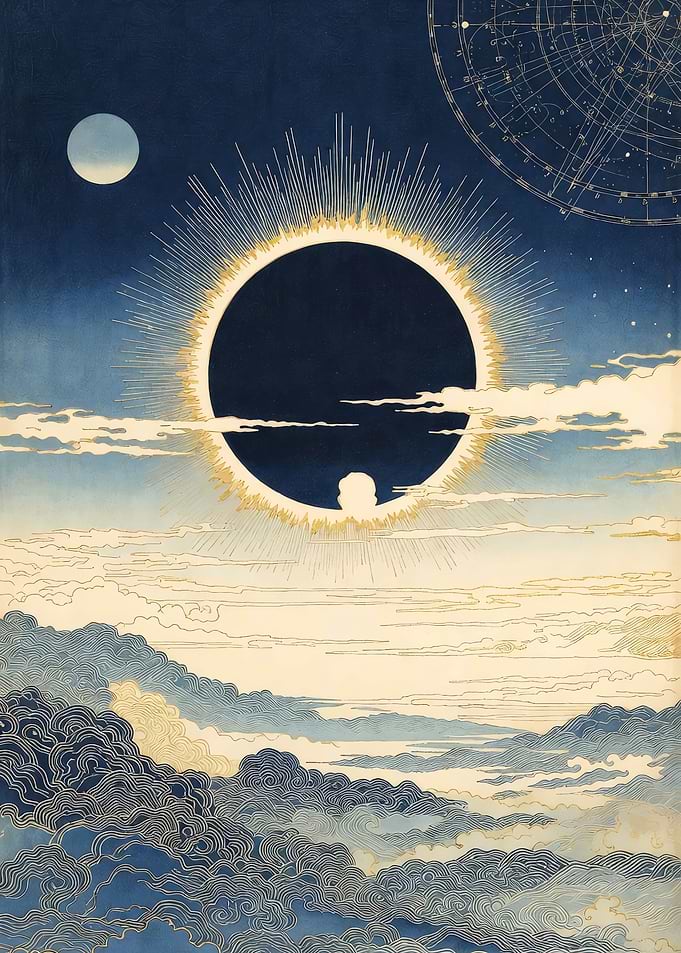 Eclipse Over Clouds