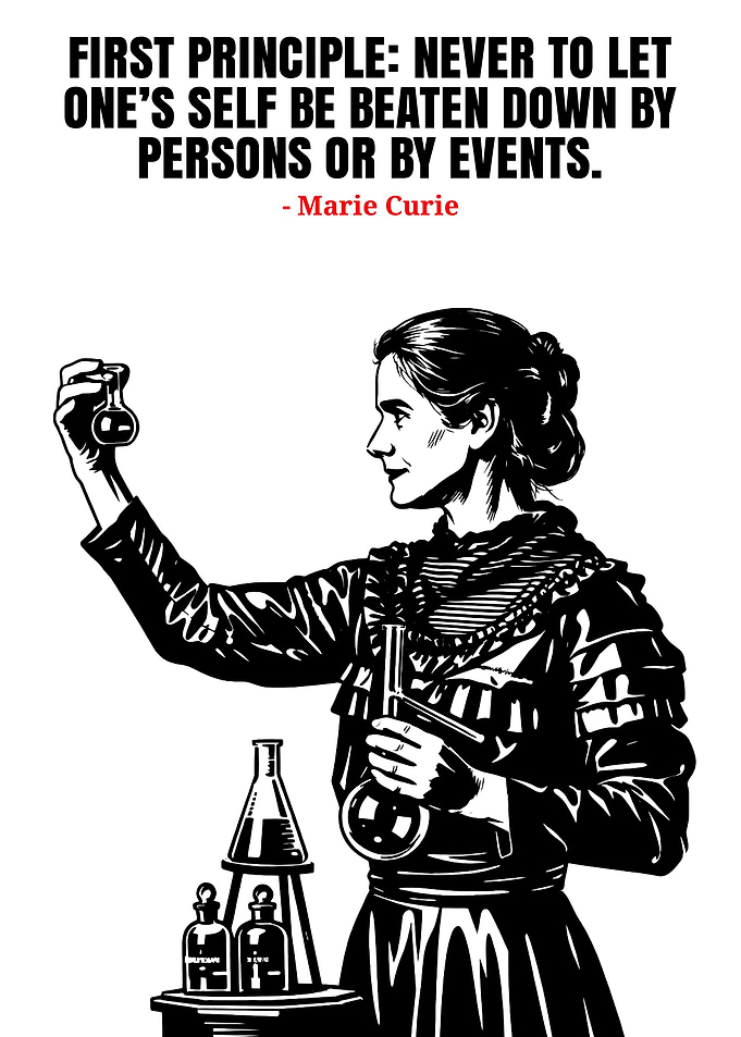 Marie Curie Quote Poster