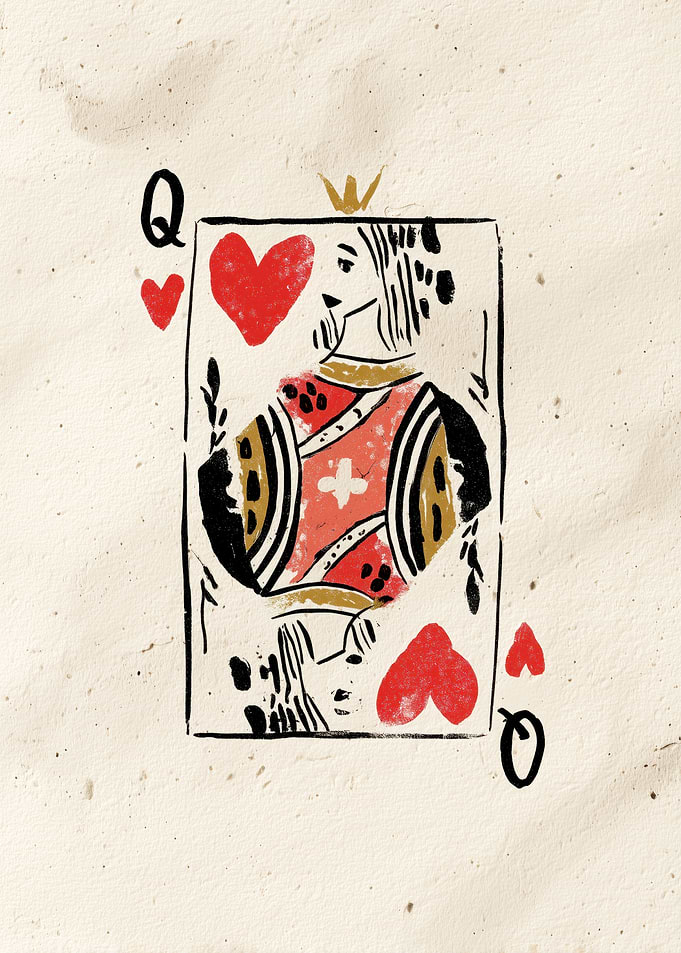 Queen of Hearts Playing Card