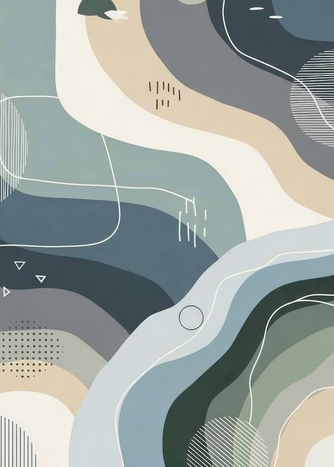 Abstract Wavy Shapes and Lines