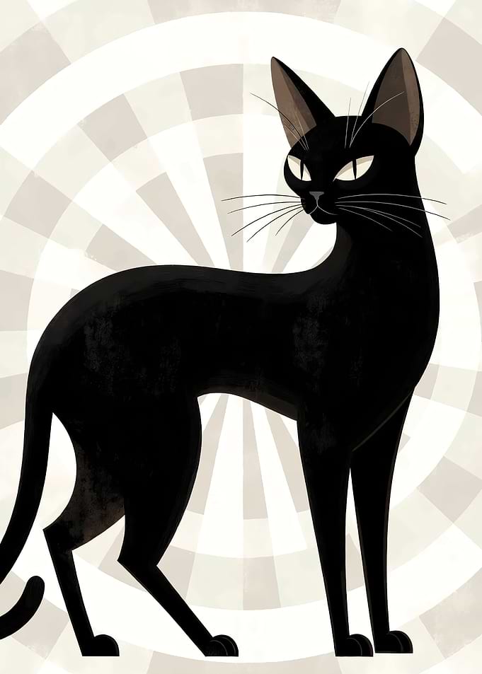 Black Cat Illustration