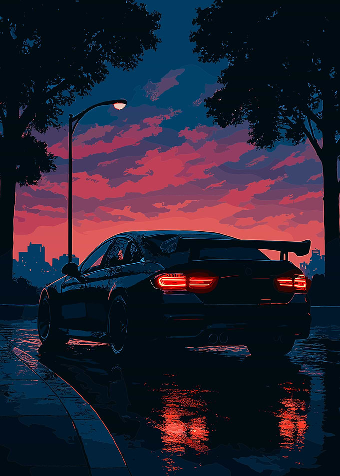 Black Car Cityscape