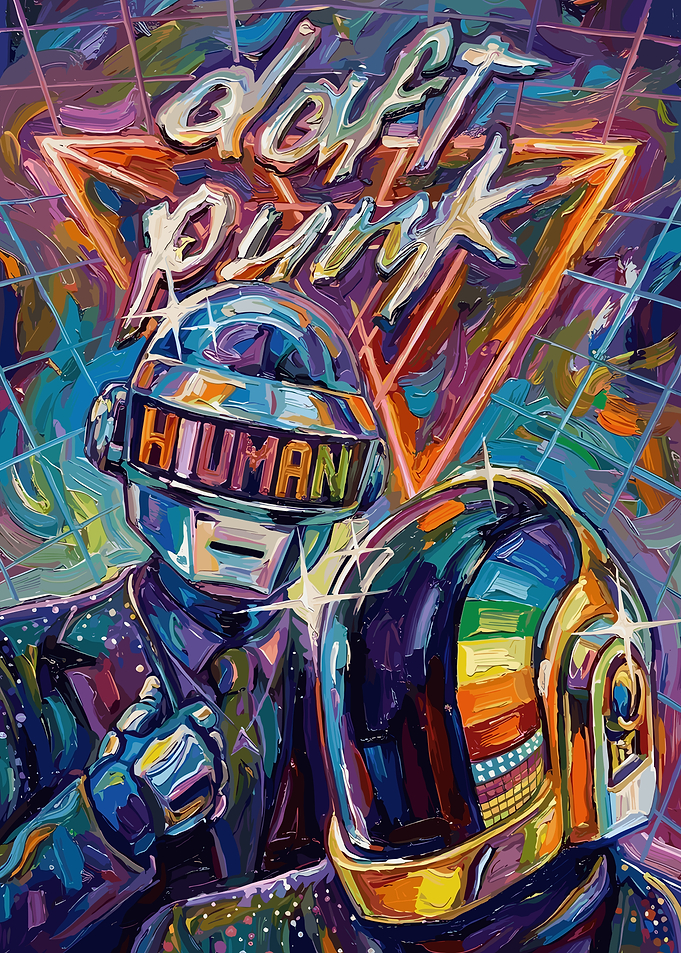 Daft Punk 'Human' Painting art