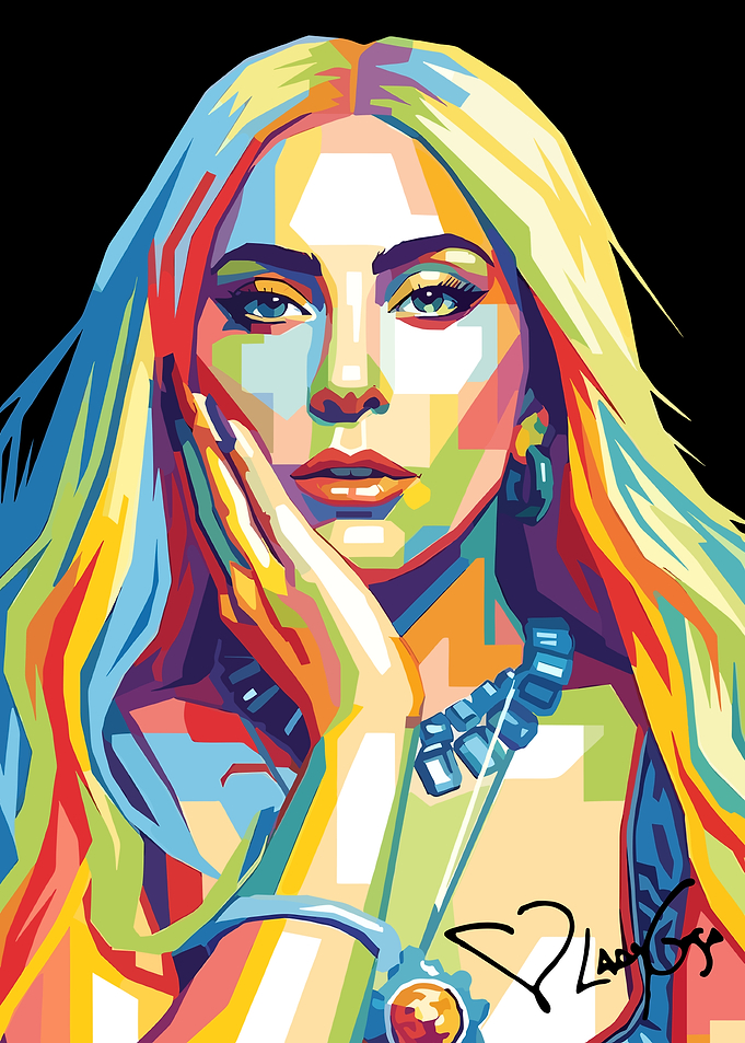 Lady Gaga Pop Art Portrait