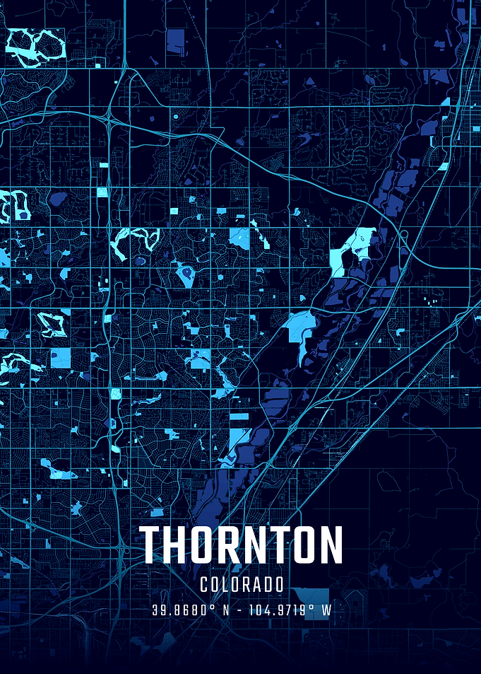 Thornton Colorado Midnight City Map