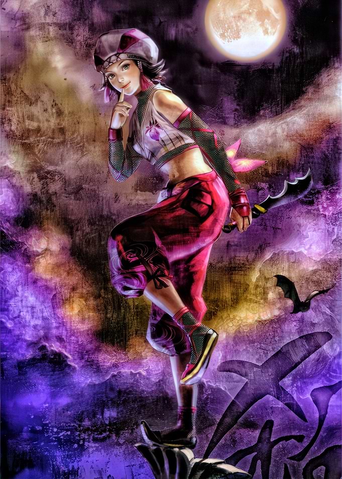 Mysterious Warrior Under a Full Moon