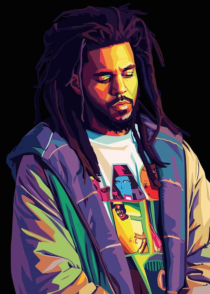 J. Cole Pop Art Portrait