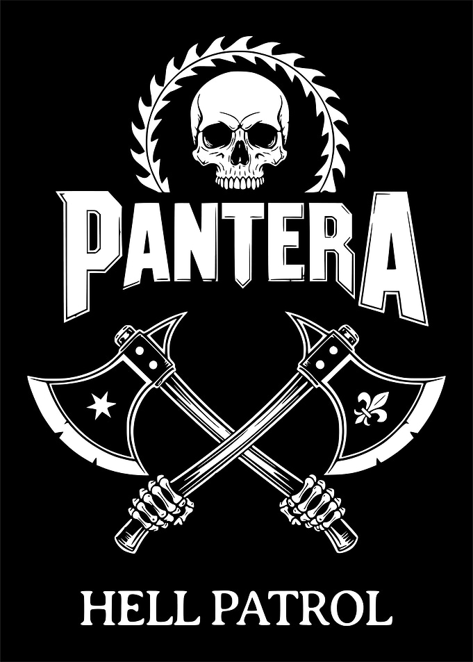 Pantera Hell Patrol Skull and Axes
