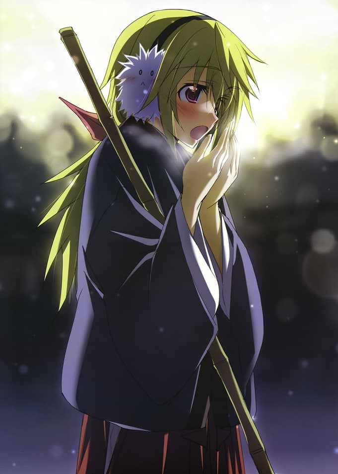 Girl with Staff and Fluffy Accessory