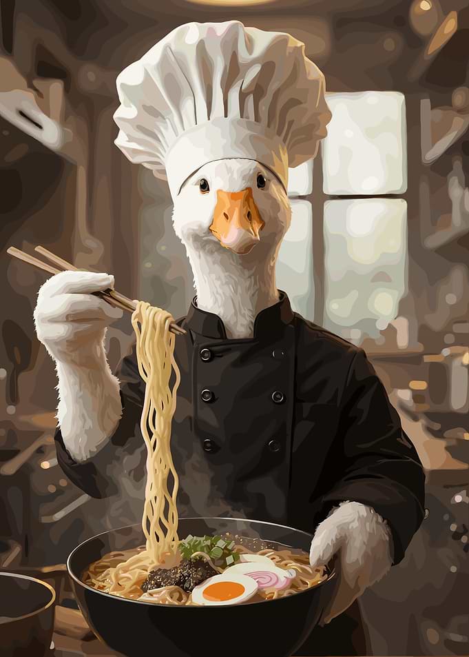 Chef Goose Serves Ramen