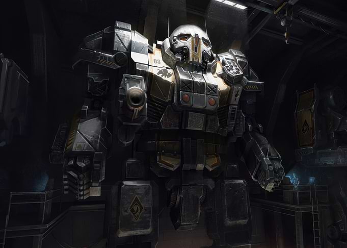Warrior in Hangar