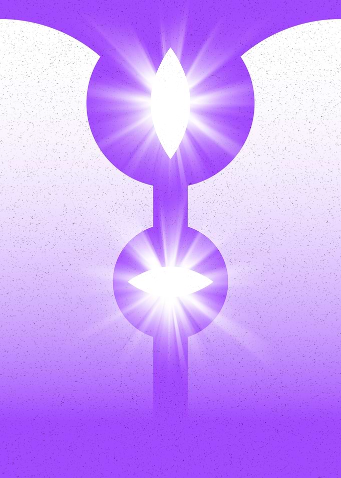 Purple abstract glowing