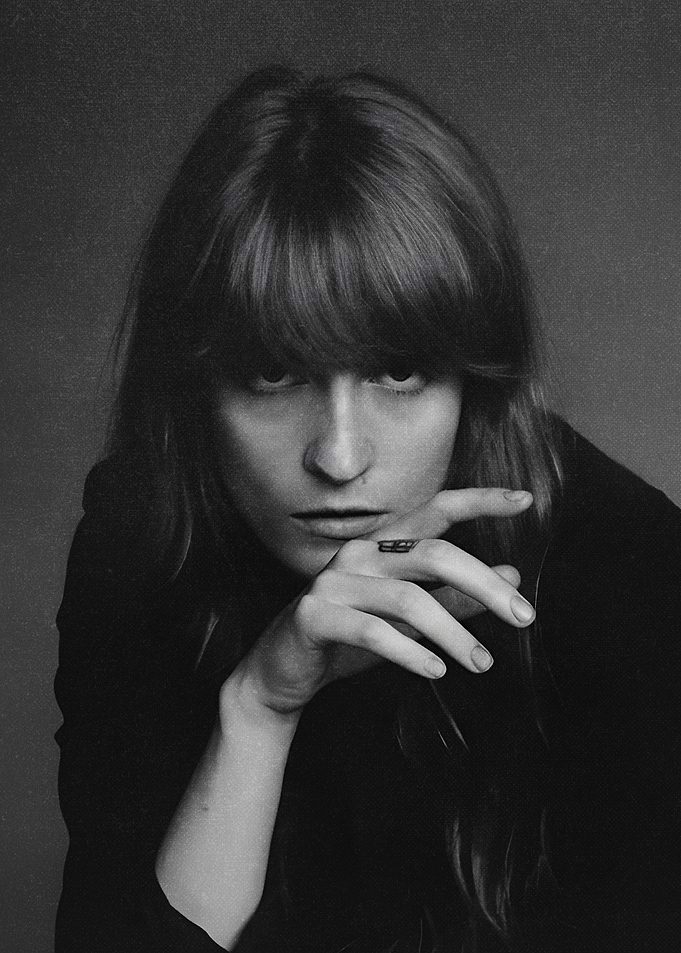 Florence Welch Black and White Portrait