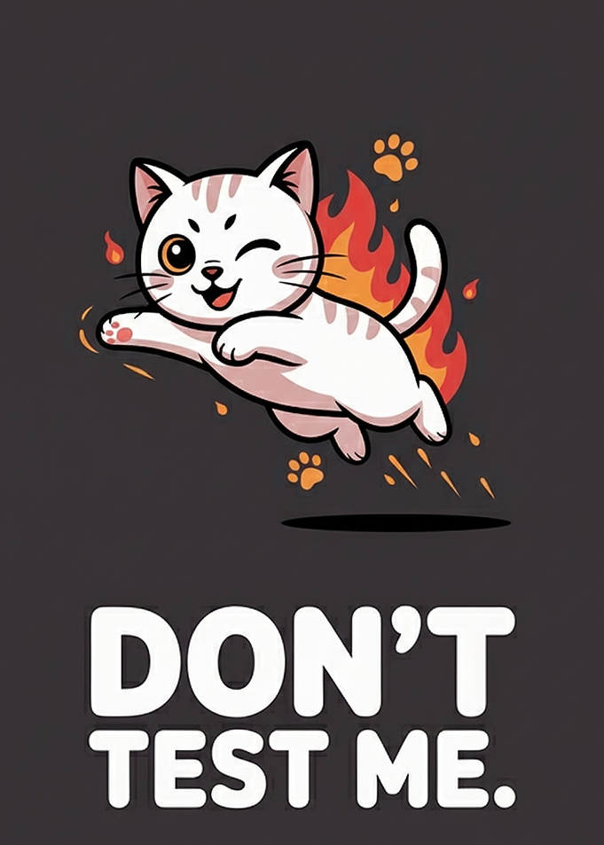 Cat on Fire 'Don't Test Me'