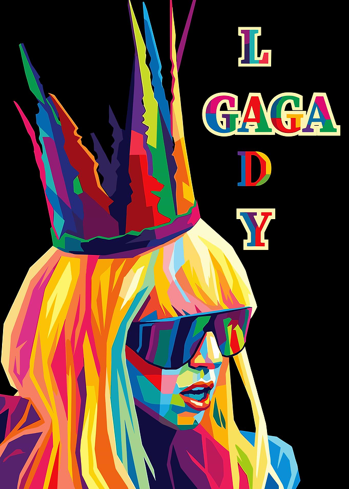 Lady Gaga Pop Art Portrait