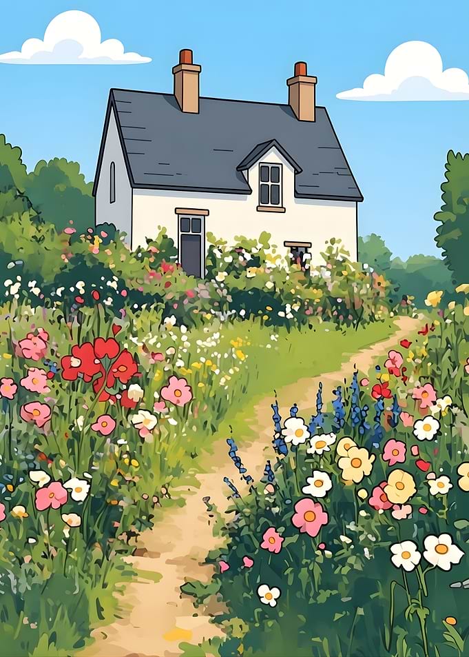 Charming Cottage Garden Path