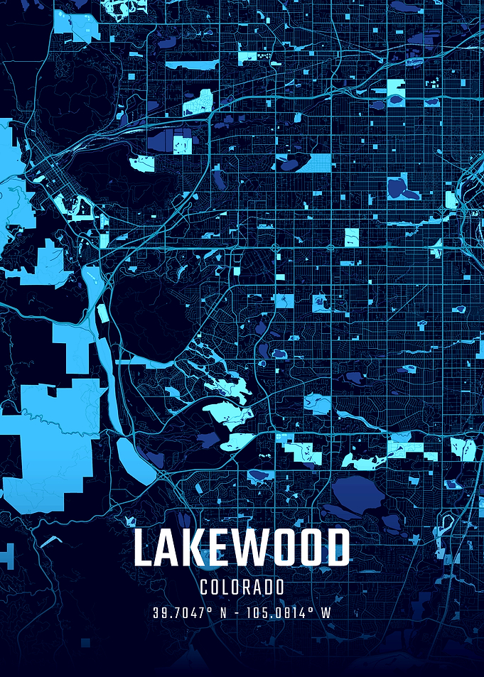Lakewood Colorado Midnight City Map